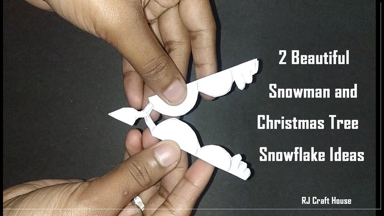 Diy Snowflake For Christmas Decorations | Origami Snowflake | Snowman and Christmas Tree Snowflake