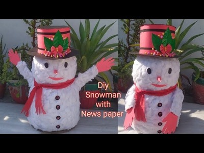 Diy snowman. snowman making idea. christmas snowman making. snowman craft. christmas craft ideas