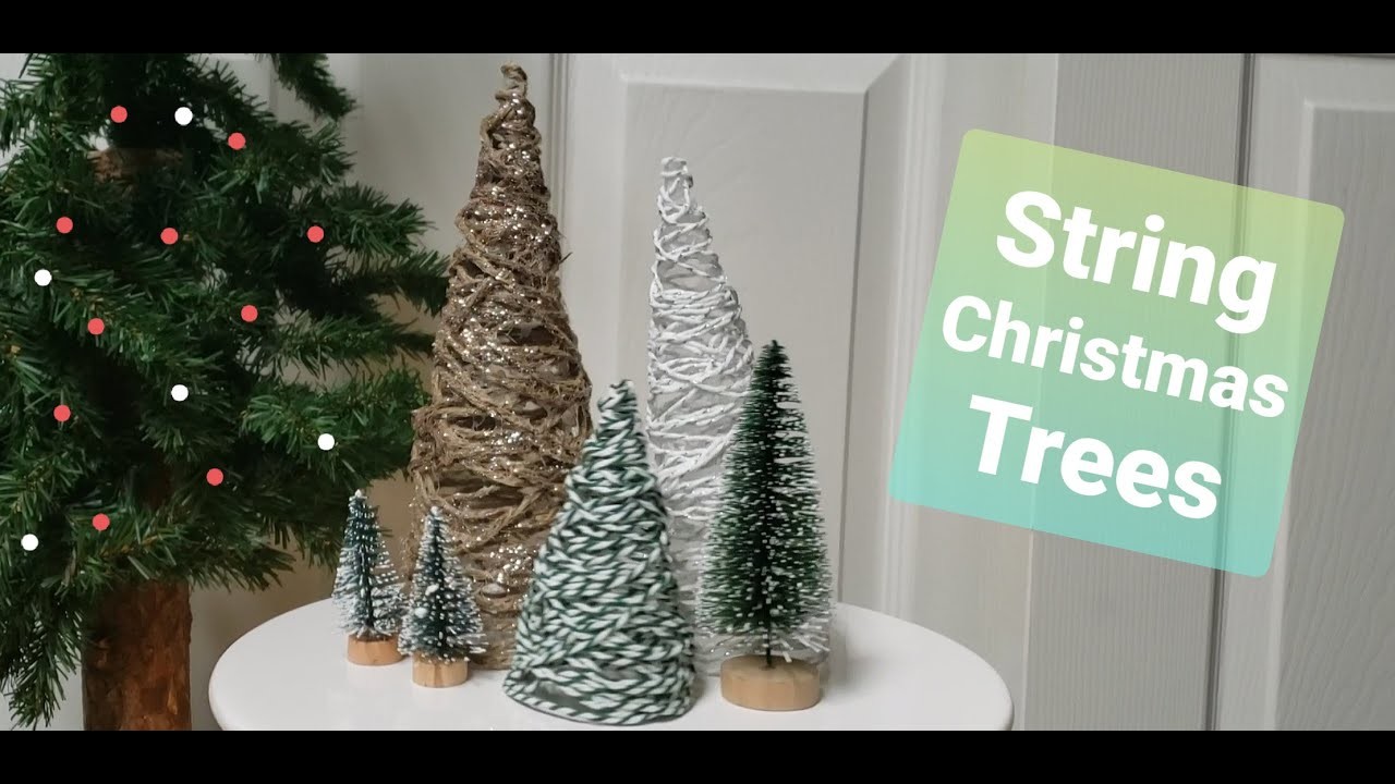DIY String Christmas Trees, Easy Christmas Craft