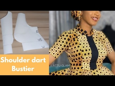 Easiest shoulder dart bustier. how to properly cut straight bustier.