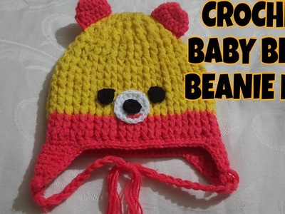 Easy Crochet Baby Bear Beanie Hat Tutorial #woolen #corchet