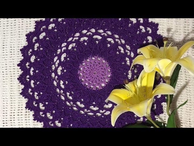 How to Crochet Splendid Doily Pattern Tutorial Part 1.5 (Rounds 1-8)????????