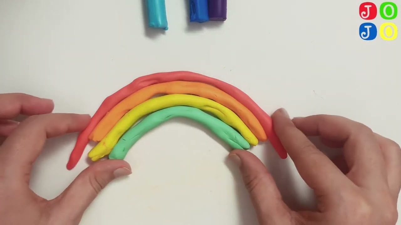 How to make Rainbow with Colorful clays | Colorful Rainbow for kids | Step by Step | Easy Art