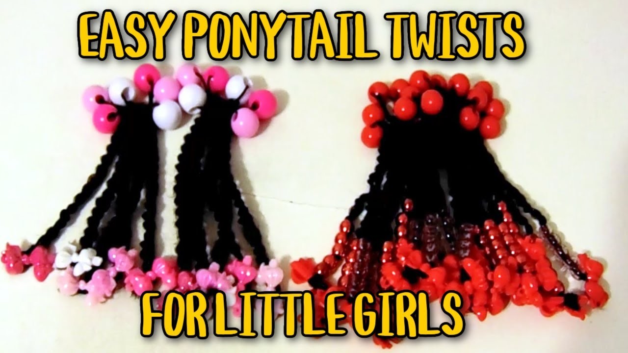 HOW TO MAKE TWO STRAND TWIST PONYTAIL FOR KIDS. NATURAL HAIR STYLE. SUPER QUICK & EASY!!