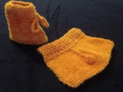 Knitting of woolen baby shoes, boots, slippers, socks ????|Knitting design for baby booties|
