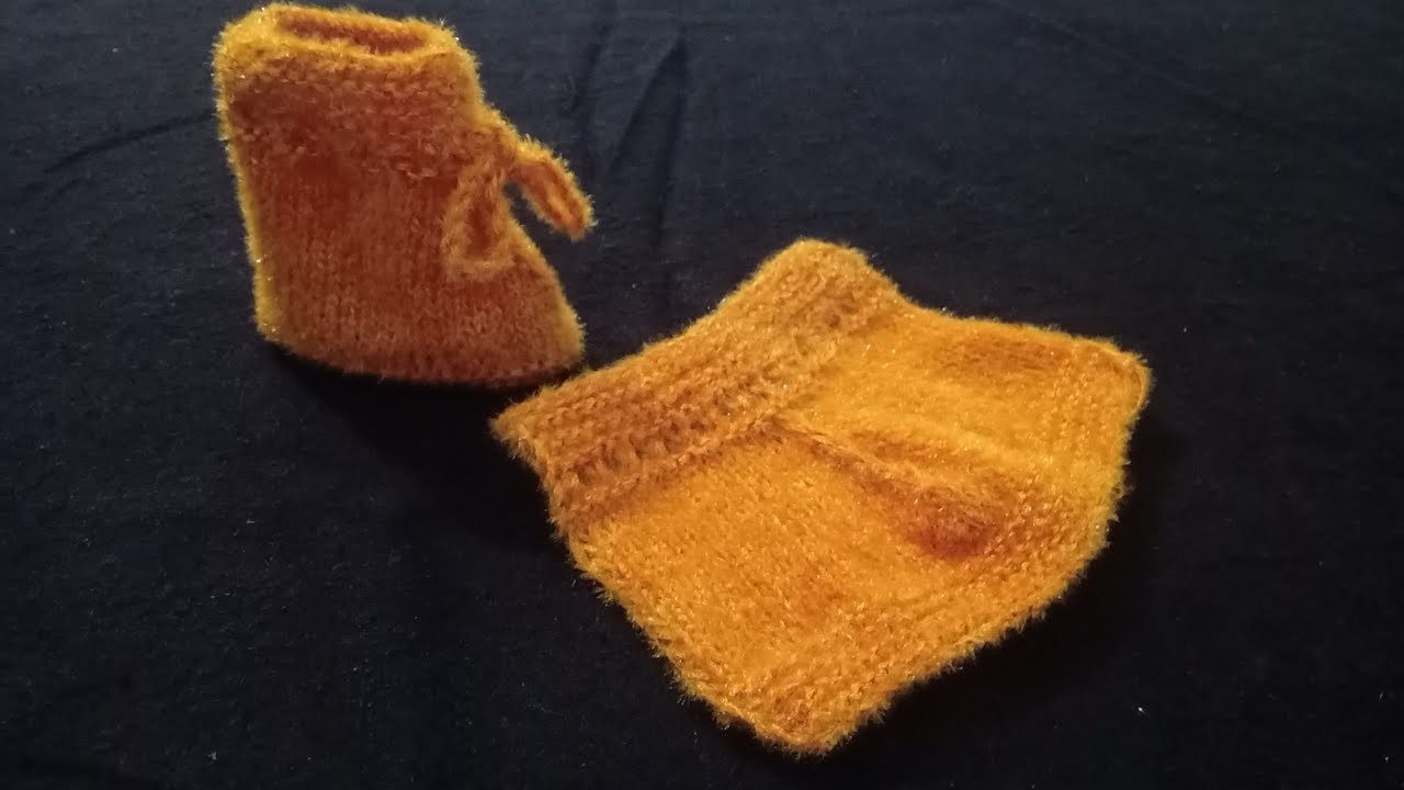 Knitting of woolen baby shoes, boots, slippers, socks ????|Knitting design for baby booties|