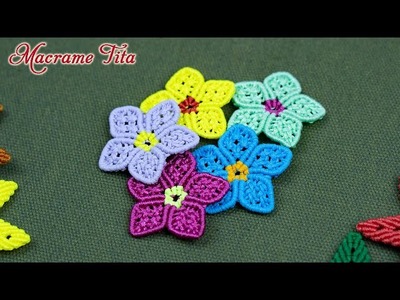 Macrame tutorial | DIY BEAUTIFUL MACRAME FLOWERS EASY | Macrame Flower Keychain & Earrings