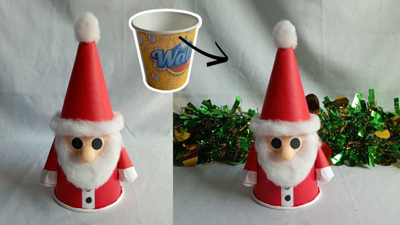 Paper Cup Santa Claus | How to Make Santa Claus | Christmas Craft | NK Creation Noorjahan