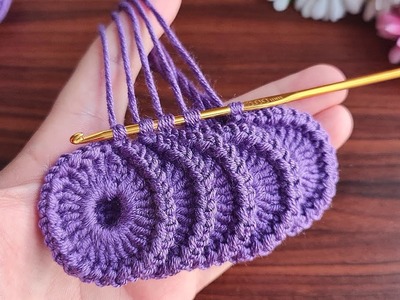 ????PERFECT????Very easy, very stylish crochet flower knitting model????Çok kolay tığişi çiçek örgü modeli????
