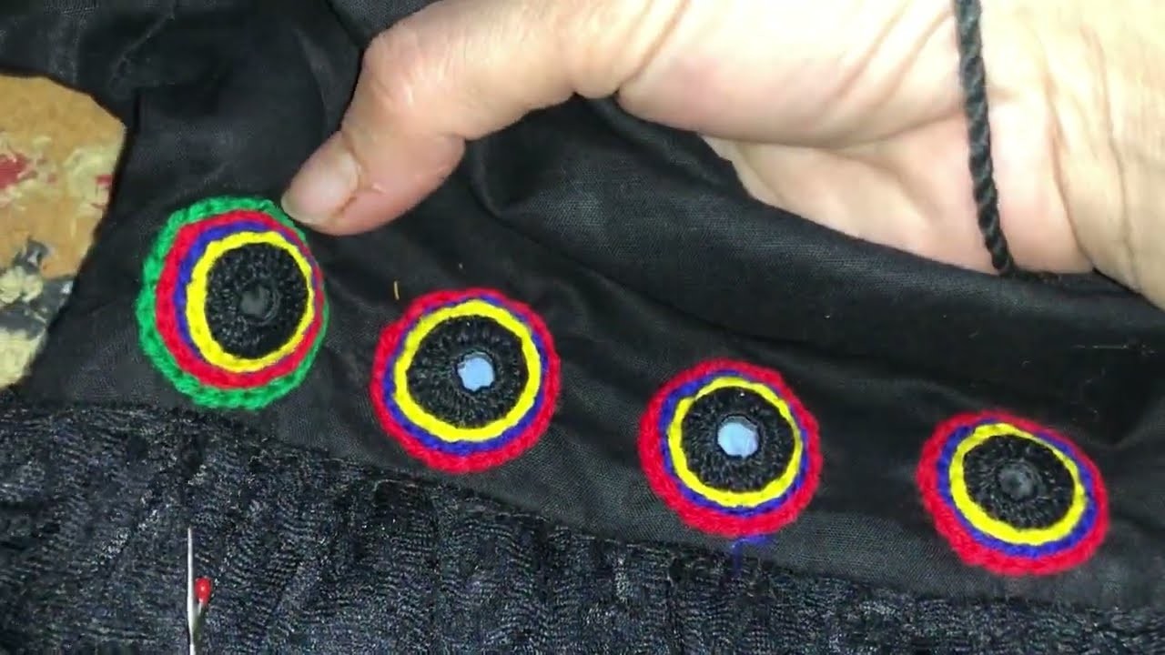 Rainbow Mirror Work| Beautiful embroidery | Rainbow Work