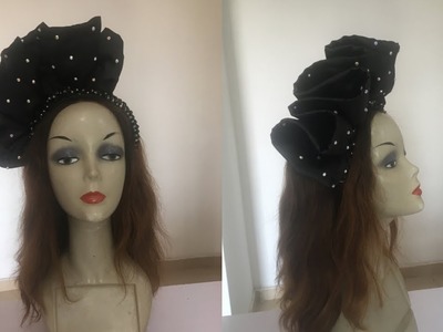 STEP BY STEP TUTORIAL ON HOW TO MAKE THE TRENDY SATIN PLEATED BEADED HEADBAND