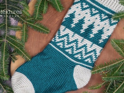 Wintertime Christmas Stocking Crochet Pattern
