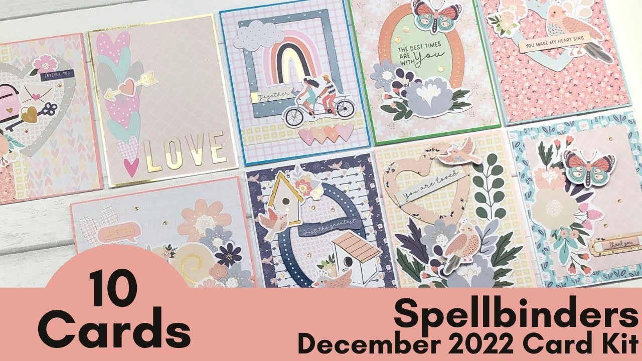 10 Cards | Spellbinders December 2022 Card Kit | Love Grows Here