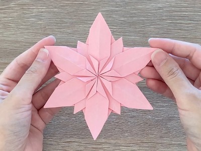 Christmas Origami Snowflake. Winter Flower. Shortened Version ❄️