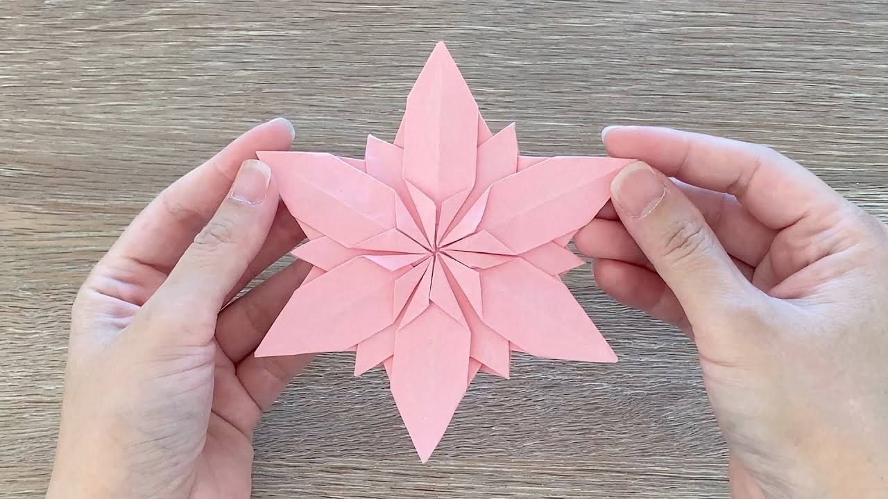 Christmas Origami Snowflake. Winter Flower. Shortened Version ❄️