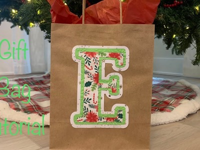 Cricut Tutorial: Monogrammed Holiday Gift Bags | Monogram | Paper Craft | Beginner Tutorial