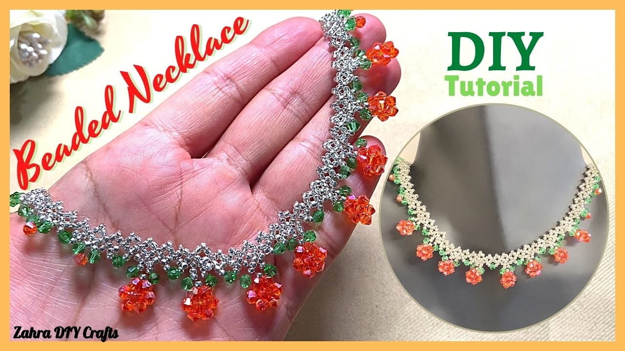 DIY Beaded Jewellery Tutorial | Beaded Necklace | Handmade Gift Ideas