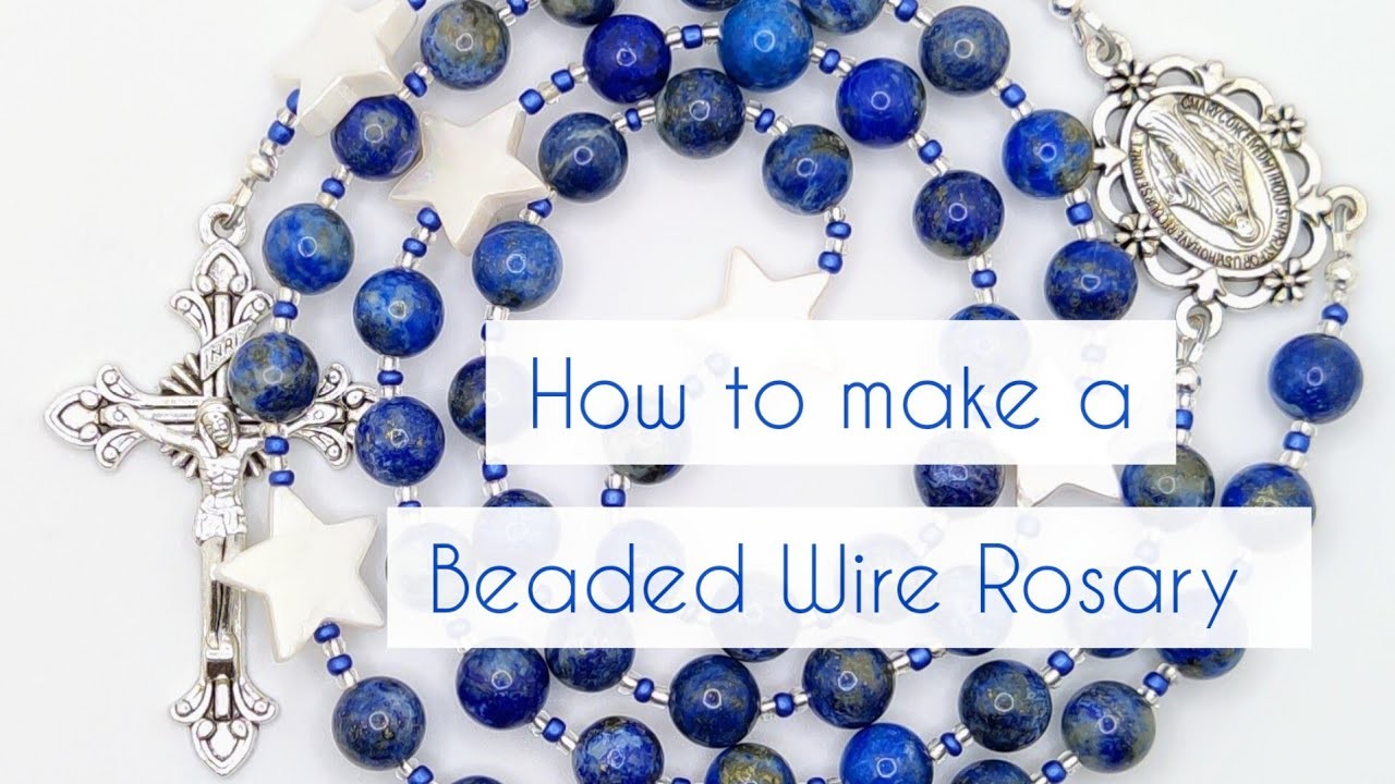 DIY Gemstone Wire Rosary - Make a Beaded Wire Rosary with Me!