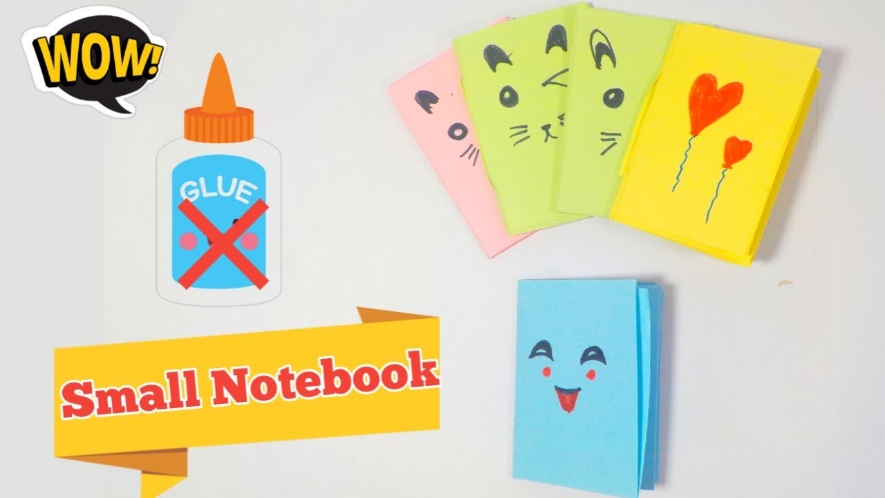 DIY Small Notebook without glue | method of making a mini notebook without glue | mini notebook