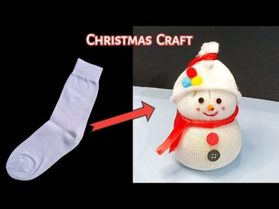 Diy Snowman|Making easy socks  snowman|Christmas craft idea for kids|Christmas & New year decor idea