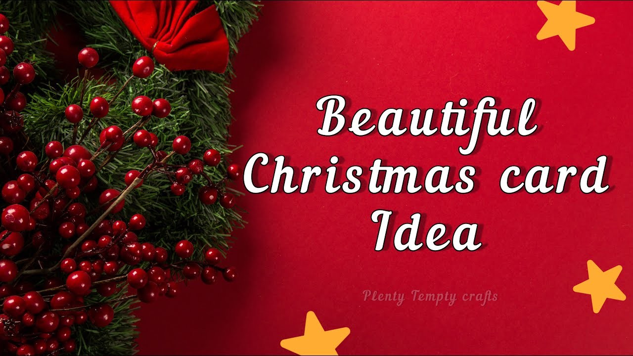 Easy Christmas Card Idea. How to make Christmas card. Beautiful Handmade Christmas Greeting Card