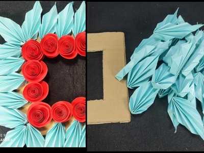 Here is a home decor idea.decorative floral frame. colored paper and cardboard. _@thuy tc.????????