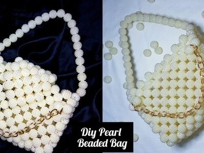 How to make this classy pearl beaded bag. çok kolay boncuk çanta????????The easy'Popcorn Bag'