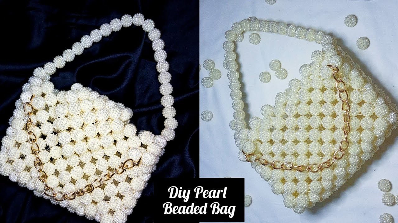 How to make this classy pearl beaded bag. çok kolay boncuk çanta????????The easy'Popcorn Bag'