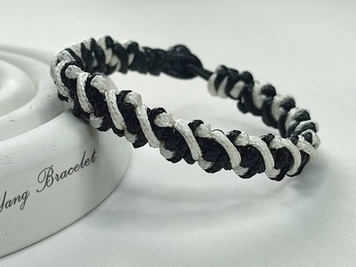 How to Make Yin Yang Bracelet | Black and White Bracelet | Macrame Bracelet Tutorial