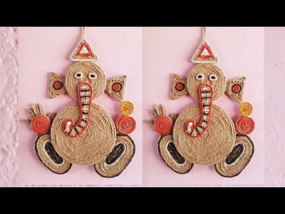 Jute Rope Ganpati Bappa.How to make Ganesh with jute & cardboard.Diy Handmade Home decoration craft