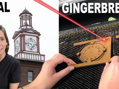 Laser Cutting GINGERBREAD into a Clock Tower (In 4 DAYS?) || CNC Laser Cut Gingerbread House