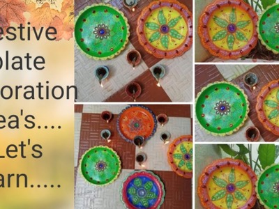 Lovely Creatives Chitra's Art& Craft World|| Festive plate Decoration ideas. 