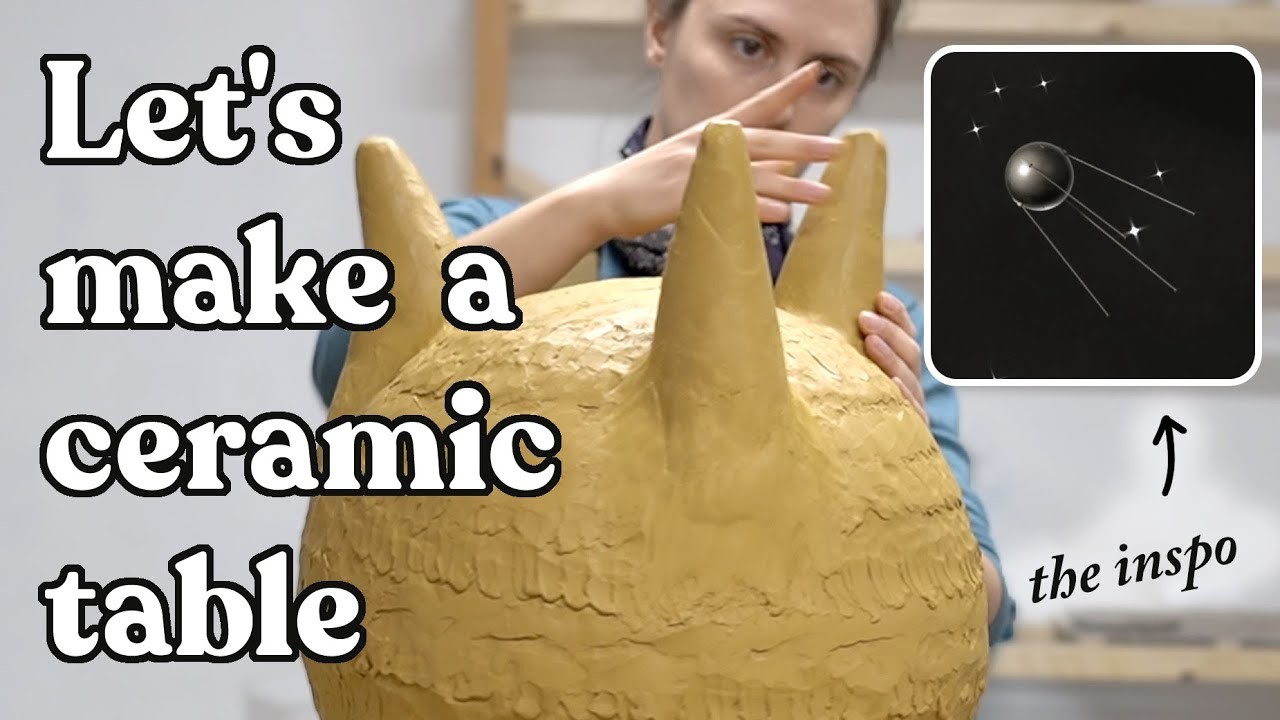 Making a ceramic plant table. coil pottery tutorial diy planter table