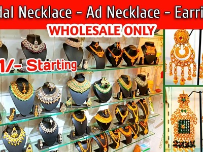 Meenakari Earrings, Meenakari Necklace, Brida Jewellery Wholesale Market Mumbai Malad | Jewellery