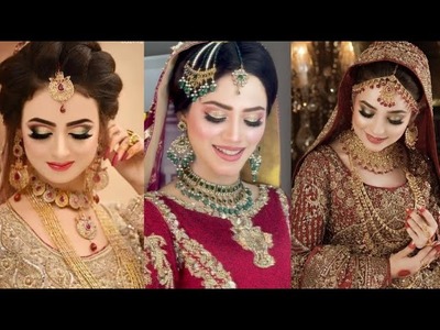 Most beautiful barat bride look with jewelry and makeup | makeup look | bridal jewellery #bridals