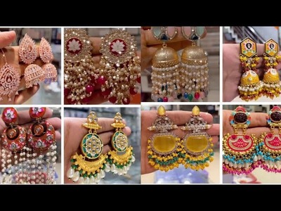 Online jewelery store earrings with mangtika latest collection world wide shipping order online