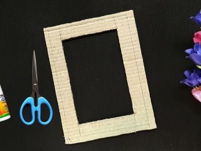 Photo frame making at home|| How to make photo frame|| easy picture frame|| DIY photo frame