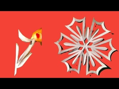 Very easy paper snowflakes flowers ????????|snowflakes flowers????????|amazing paper flowers????|paper snowflakes❄️