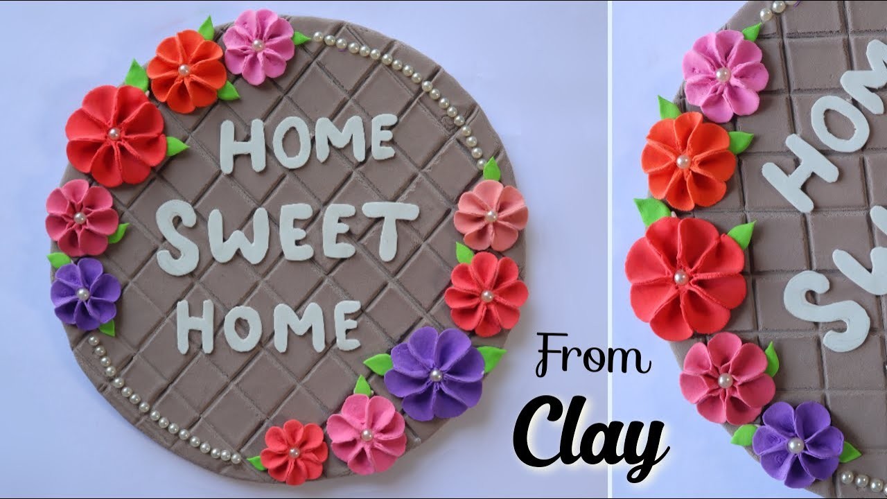 Wall hanging |Wall decoration idea with clay and cardboard | Easy clay home decor|#ZUNIARTANDCRAFT