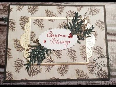 12 weeks of Christmas-week10 Stampin' Up! Mistletoe Magic, Designer Tags Dies, Painted Christmas DSP