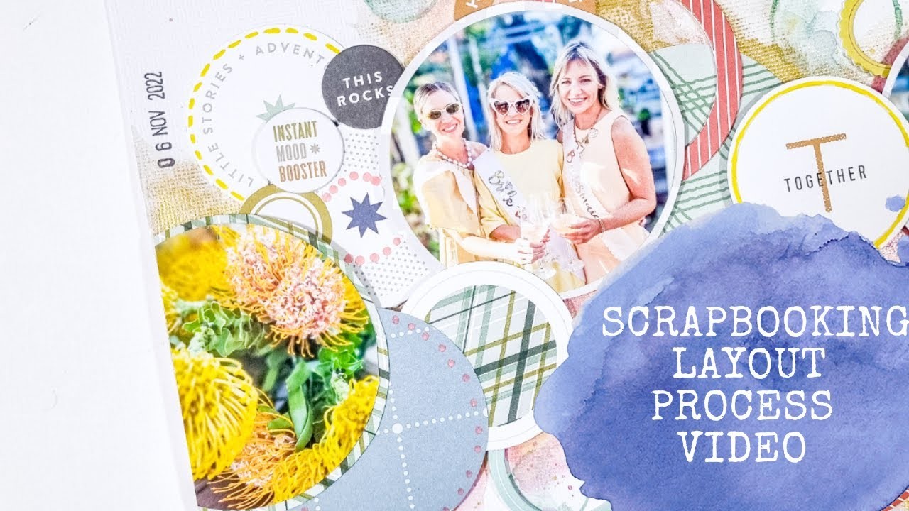 12x12 Scrapbooking Process Video - Circle Crazy