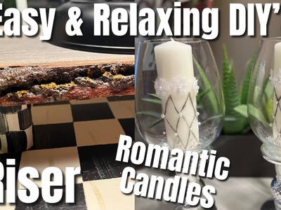 2 Beautiful, Relaxing and Super Easy DYI's || Checkered Riser and Pearl Candle