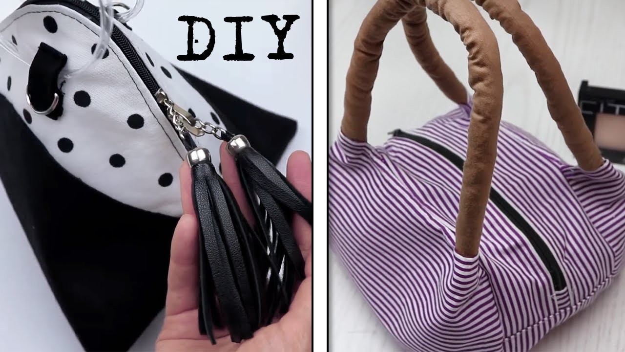 2 DIY BAGS SEWED FROM RECTANGULAR FABRIC WITHOUT COMPLICATE TEMPLATES