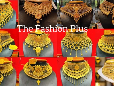 22k Gold Chokar-Necklaces Huge Collection with Weight and Price @TheFashionPlus