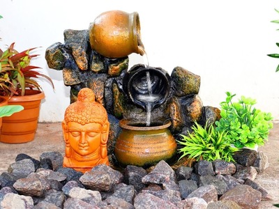 Amazing DIY Terracotta Buddha Waterfall Fountain | Beautiful Buddha Garden Waterfall Fountain