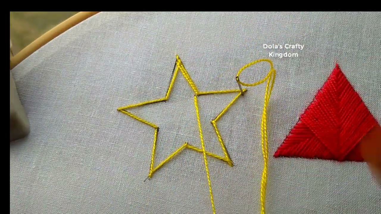 Amazing Triangle & Star Stitch Hand Embroidery Tutorial for Beginners