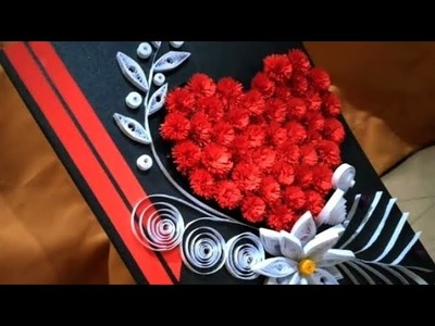 BEAUTIFUL GREETING CARD IDEA ||PAPER QUILLING |#paperquilling #papercraft @craftyourideaswithkainat