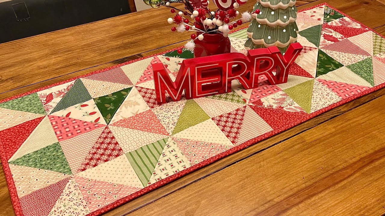 Charm Pack Table Runner, Stitch-mas #4