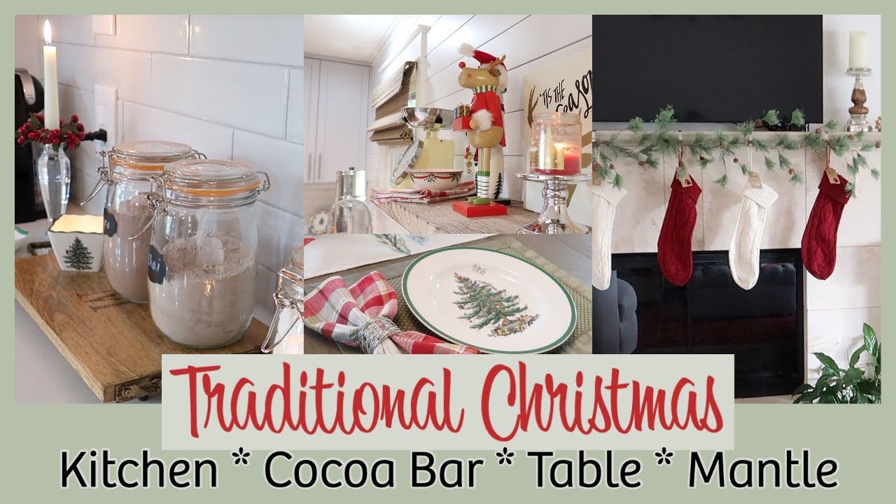DECORATING FOR CHRISTMAS IN OUR NEW HOME 2022 | TRADITIONAL & VINTAGE KITCHEN & FIREPLACE