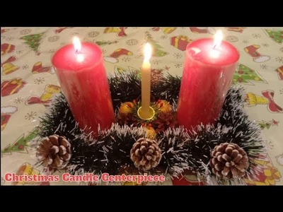 DIY Christmas Candle Centerpiece | Easy Christmas Centerpiece Idea For Your Table | Festive DIY Idea